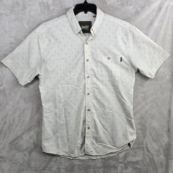Howler Bros Mens Tech Short Sleeve Button Up‎ Shirt Medium Pattern - Picture 3 of 9